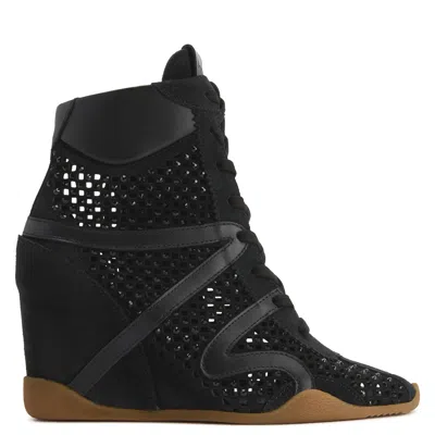 Giuseppe Zanotti Top Wedge Sneakers In Black