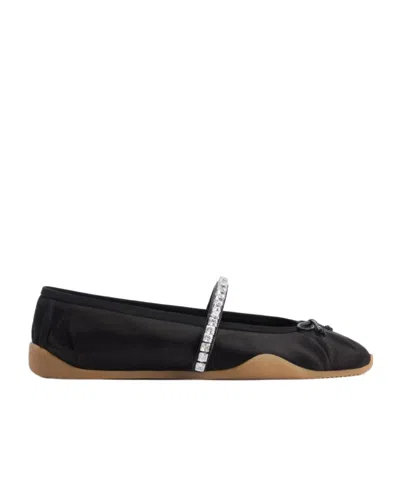 Giuseppe Zanotti Gz Top Strass Ballet Flats In Black