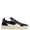 Giuseppe Zanotti Gz94 Crocodile-effect Zip-detail Sneakers In Black