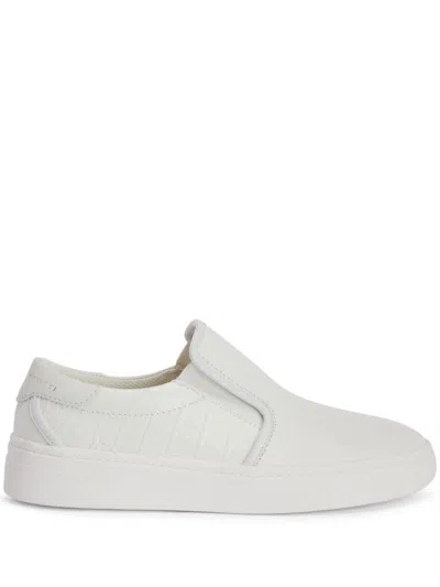 Giuseppe Zanotti Gz94 Slip-on Leather Sneakers In White