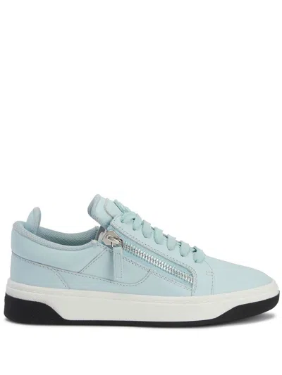 Giuseppe Zanotti Gz94 Leather Trainers In Green