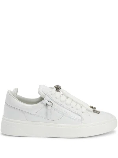 Giuseppe Zanotti Gz94 Leather Sneakers In 白色