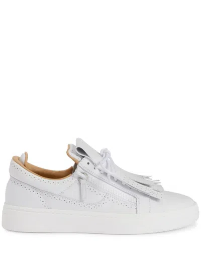 Giuseppe Zanotti Gz94 Leather Sneakers In White