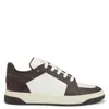 Giuseppe Zanotti Gz94 Low-top Leather Sneakers In White Brown