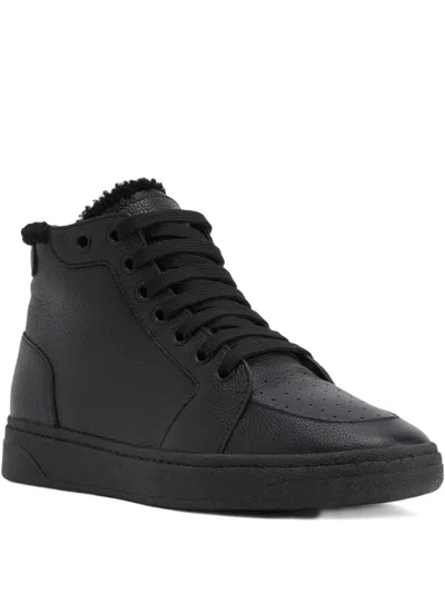 Giuseppe Zanotti Gz94 High-top Shearling Sneakers In Black