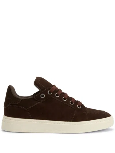 Giuseppe Zanotti Gz94 Logo-patch Sneakers In Brown