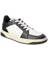 Giuseppe Zanotti Leather Sneakers With Patent Accents In Black