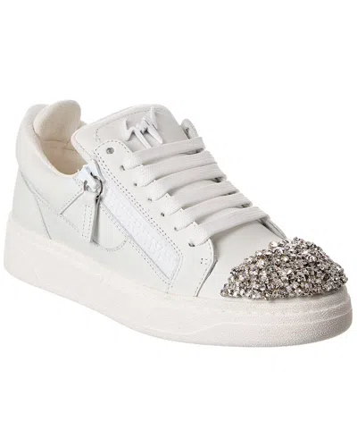 Giuseppe Zanotti Gz/94 Leather Sneaker In White