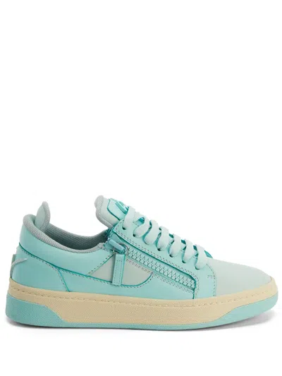 Giuseppe Zanotti Gz94 Leather Sneakers In Blue