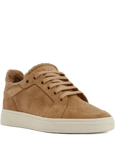 Giuseppe Zanotti Gz94 Lined Suede Low-top Sneakers In Brown