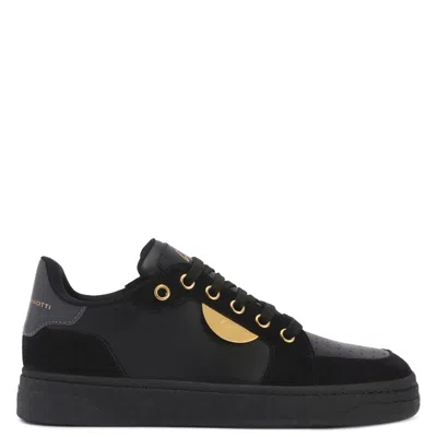 Giuseppe Zanotti Leather Sneakers In Black