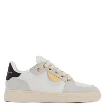 Giuseppe Zanotti Gz94 Metal Leather Sneakers In White