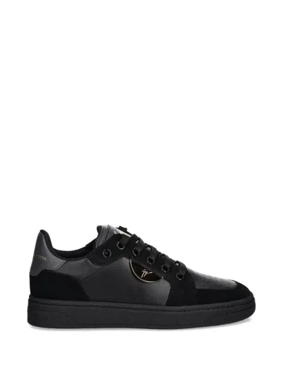 Giuseppe Zanotti Gz94 Perforated-design Sneakers In Black