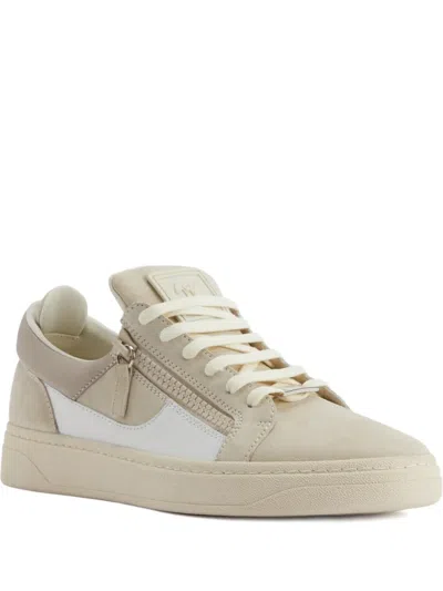 Giuseppe Zanotti Gz94 Zip-detail Panelled Sneakers In Brown