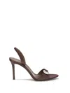 Giuseppe Zanotti Clandestino Satin Heel Sandals In Brown