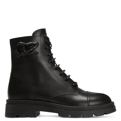 Giuseppe Zanotti Harlock Zalì Combat Boots In Black