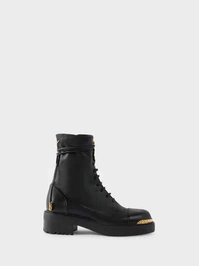Giuseppe Zanotti Harly Combat Boot In Black