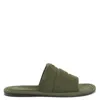 Giuseppe Zanotti Harmande Logo-plaque Suede Slides In Green