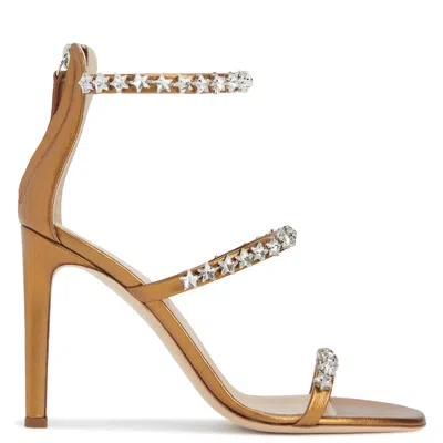 Giuseppe Zanotti 105mm Harmony Cometa Star-embellished Sandals In Gold