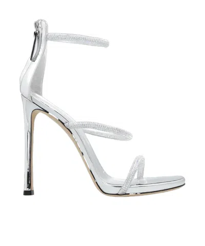 Giuseppe Zanotti Harmony Strap Embellished Sandals In White