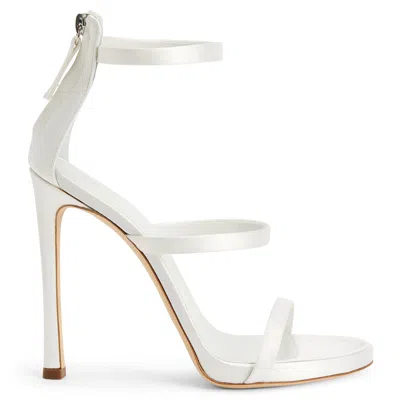 Giuseppe Zanotti Harmony 120mm Leather Sandals In White
