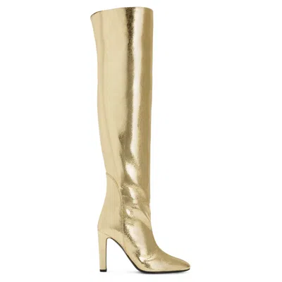 Giuseppe Zanotti Hattie 105mm Metallic Boots In Gold