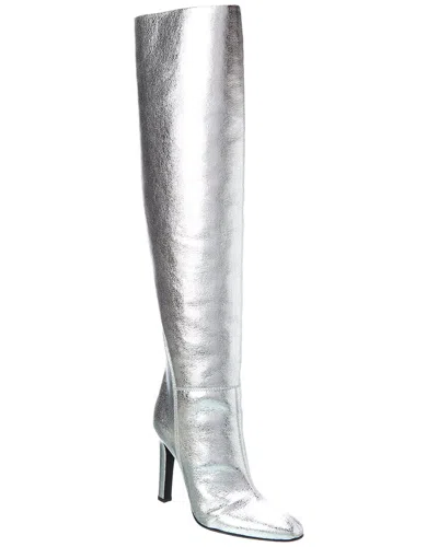 Giuseppe Zanotti Hattie Leather Knee-boot In Silver