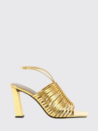 Giuseppe Zanotti Savoia Sandals Ankle Strap Open Square Toe In Gold