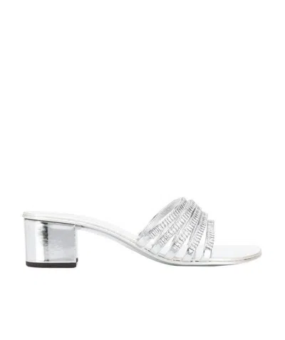 Giuseppe Zanotti Heeled Sandals With Ornament In White