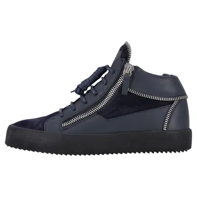 Pre-owned Giuseppe Zanotti High-top Leather Sneakers In Black