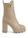 Giuseppe Zanotti Himari 110mm Leather Boots In Neutrals