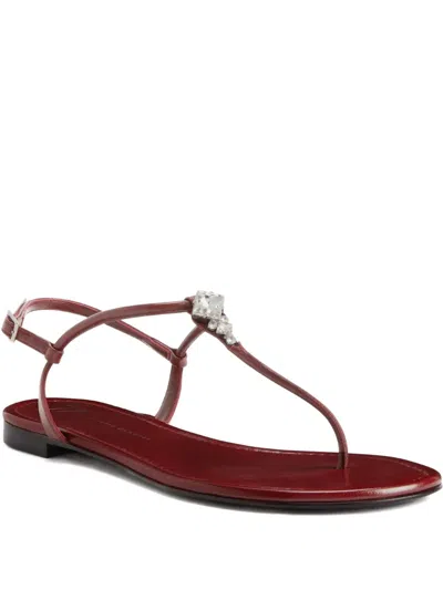 Giuseppe Zanotti Hollie Crystal-embellished Sandals In Burgundy