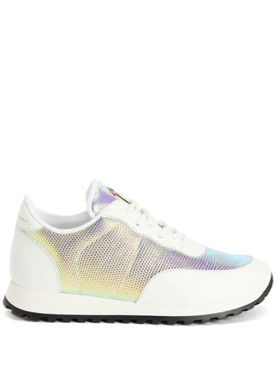 Giuseppe Zanotti Holographic-effect Low-top Sneakers In White
