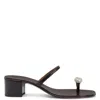 Giuseppe Zanotti 40mm Icon Ring Sandals In Black
