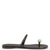 Giuseppe Zanotti Icon Ring Slides In Black
