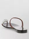 Giuseppe Zanotti Icon Ring Flat Open Toe Sandals In Brown