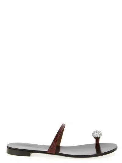 Giuseppe Zanotti Icon Ring Sandals Brown