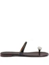 Giuseppe Zanotti Icon Ring Slides In Black