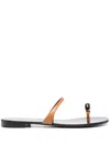 Giuseppe Zanotti Icon Ring Slides In Brown