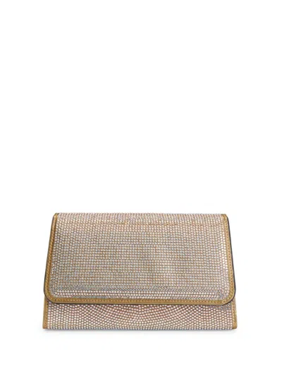 Giuseppe Zanotti Idha Rhinestone-embellished Clutch Bag In Brown