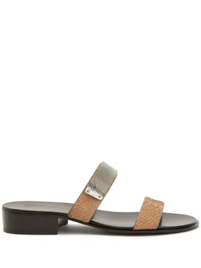 GIUSEPPE ZANOTTI IGNAZIO DOUBLE-STRAP SLIDE SANDALS