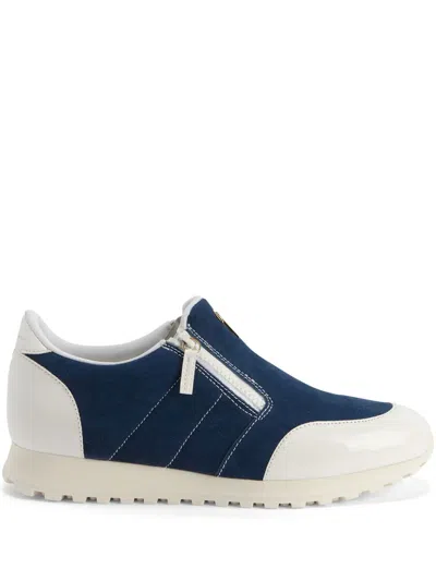 Giuseppe Zanotti Ilde Run Zip-up Sneakers In Blue