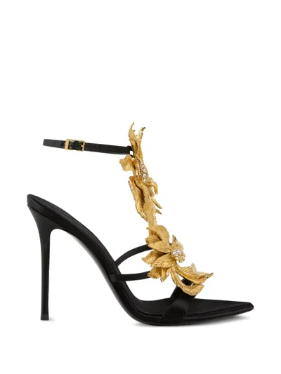 Giuseppe Zanotti Incanto 105 Jewel Heeled Sandals In Black