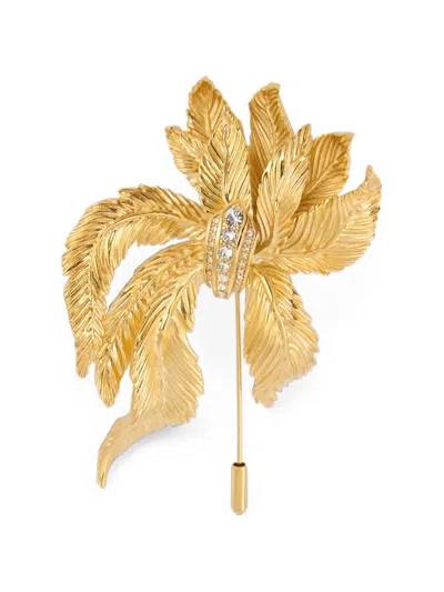 Giuseppe Zanotti Incanto Leaf-motif Pin In Gold
