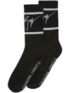 Giuseppe Zanotti Intarsia-logo Ankle Socks In Black