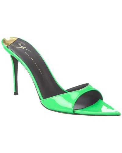 Giuseppe Zanotti Intrigo 90 Patent Sandal In Green