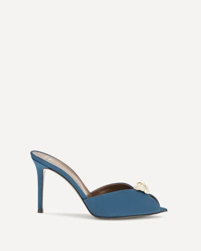 Giuseppe Zanotti Intrigo Cocktail Mules Sandals In Blue