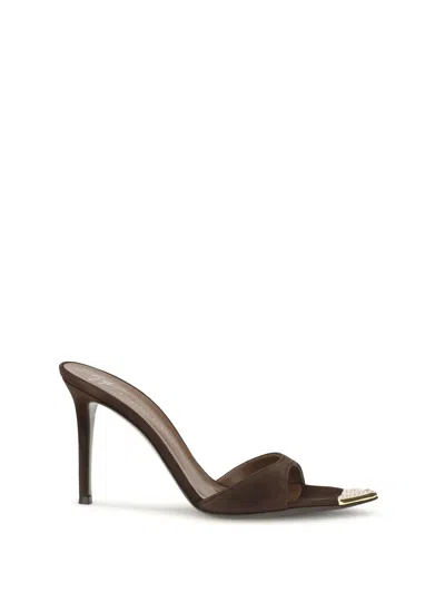 Giuseppe Zanotti Intrigo Jewelry Mule In Brown