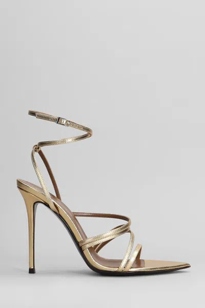 Giuseppe Zanotti Intrigo Strap 105 Sandals In Gold