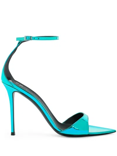 Giuseppe Zanotti Intriigo 105mm Ankle-strap Sandals In Blue